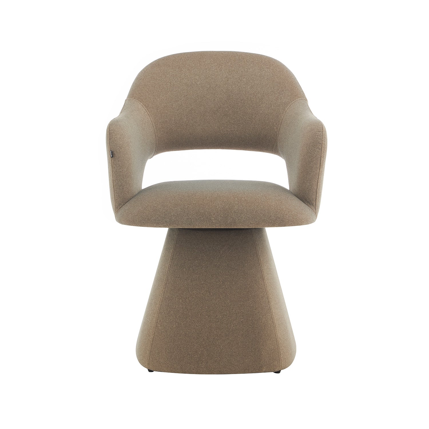 Silla Muscat Taupe Vista Frontal con Fondo Blanco