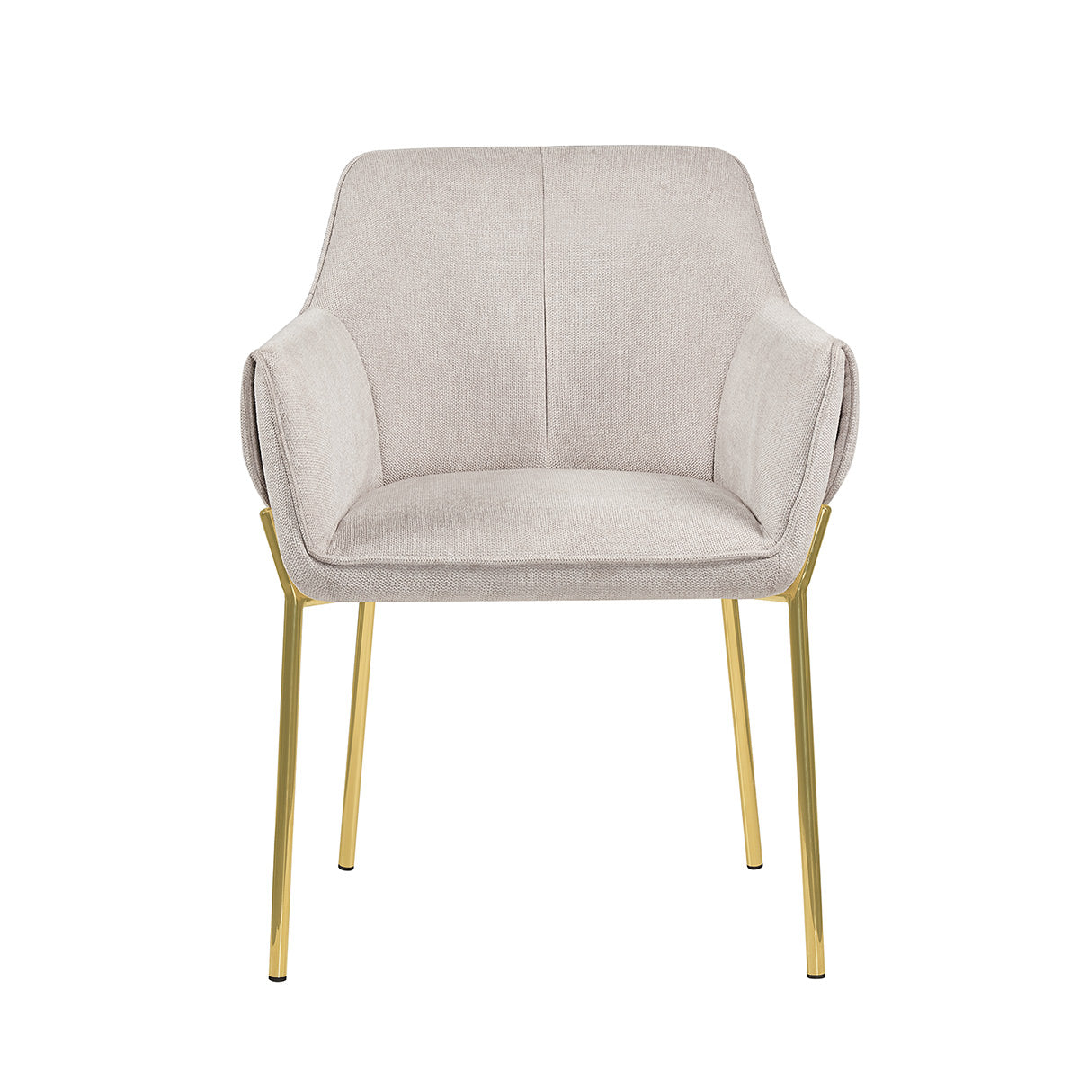 Silla Toronto Beige Fondo Blanco vista Frontal