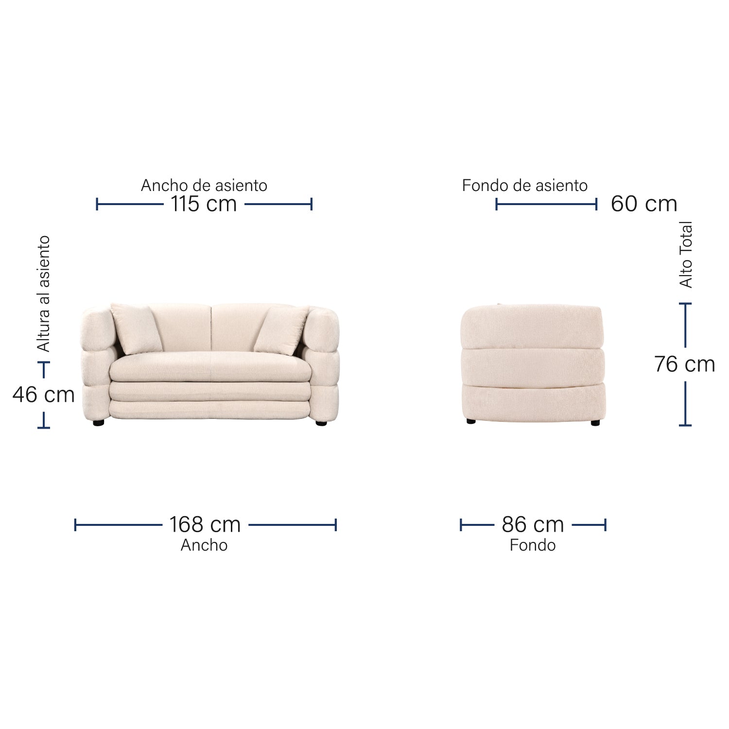 Sofá Utah de 2 Plazas