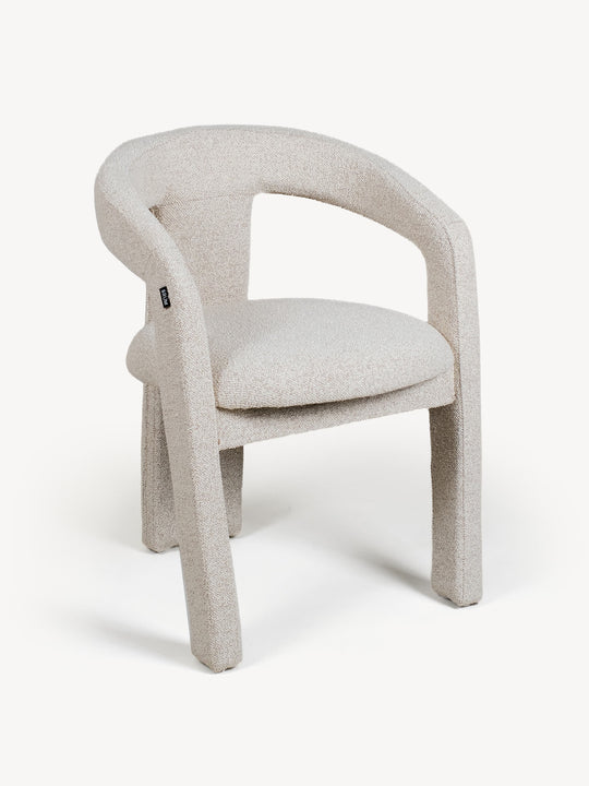 Silla Luca Beige Vista en Perspectiva