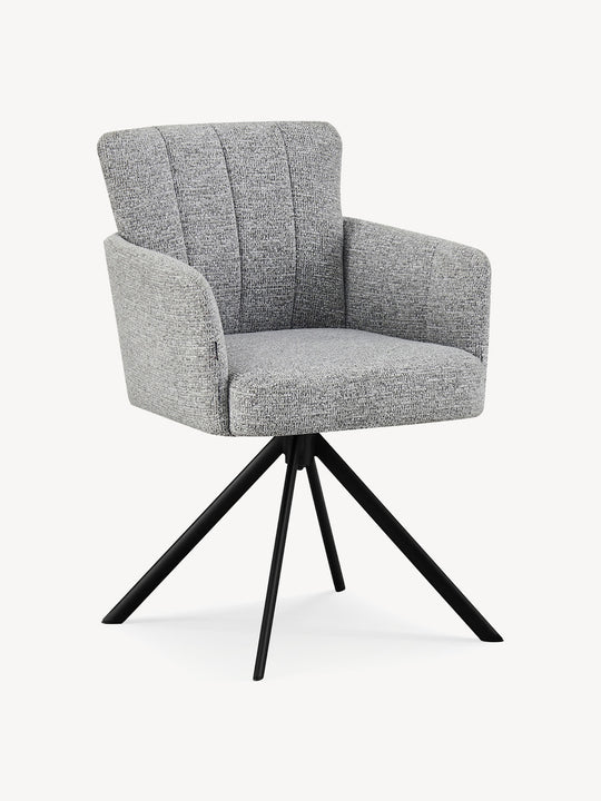 Silla Giratoria Pontevedra Gris Vista en Perspectiva