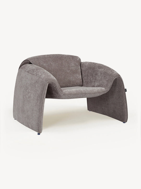 Sillón Individual Melbourne Gris Vista en Perspectiva