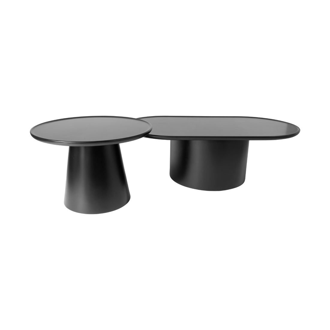 Mesa de Centro Zurich Negra Vista Frontal Duo