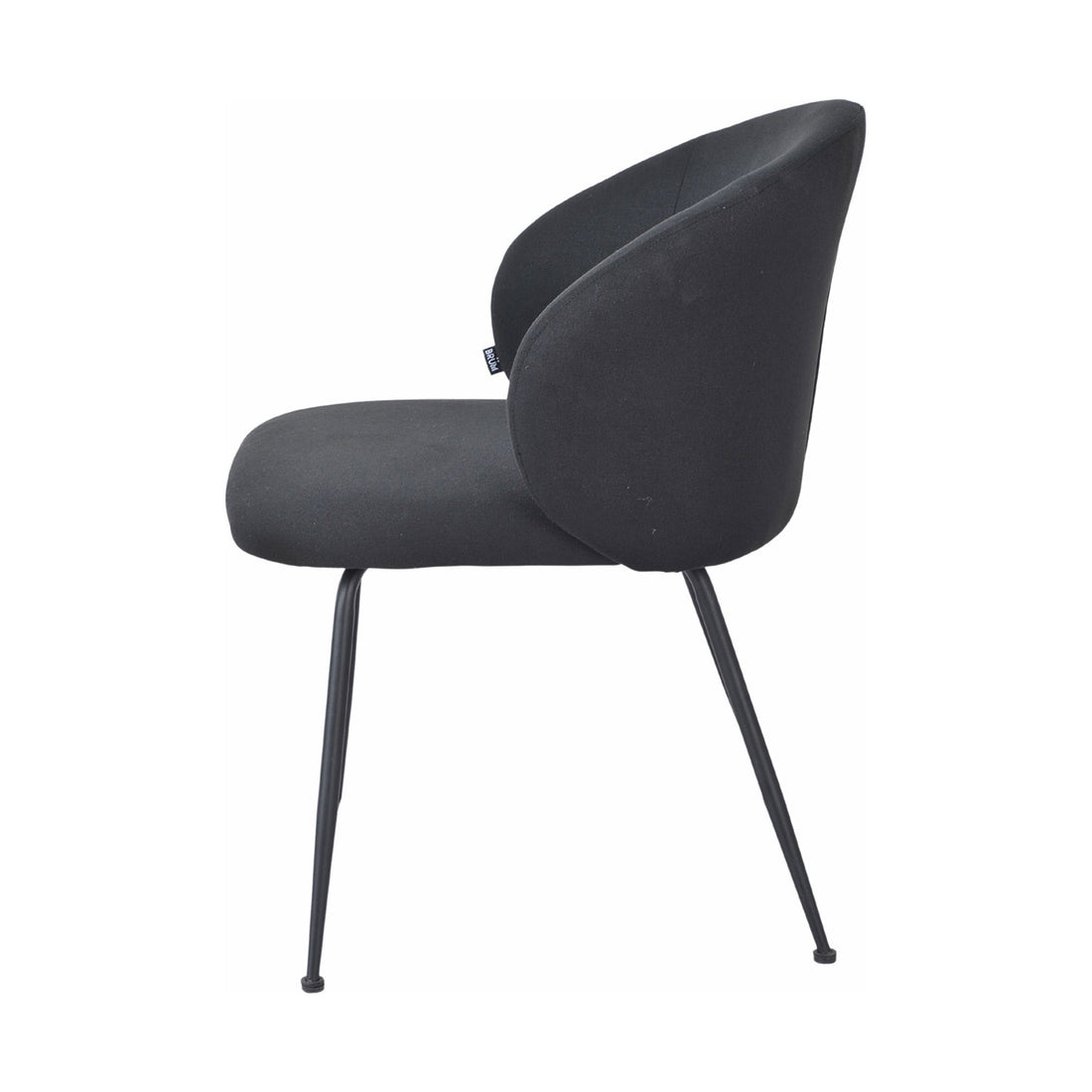 Silla Siena (poliéster) Negra Vista Lateral