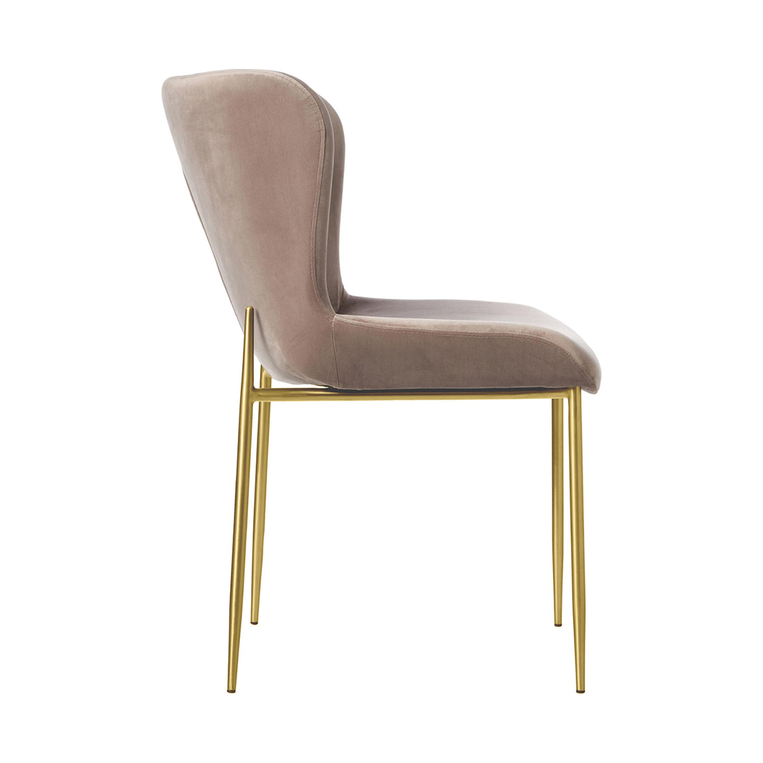 Silla Parana Velvet Taupé Vista Lateral