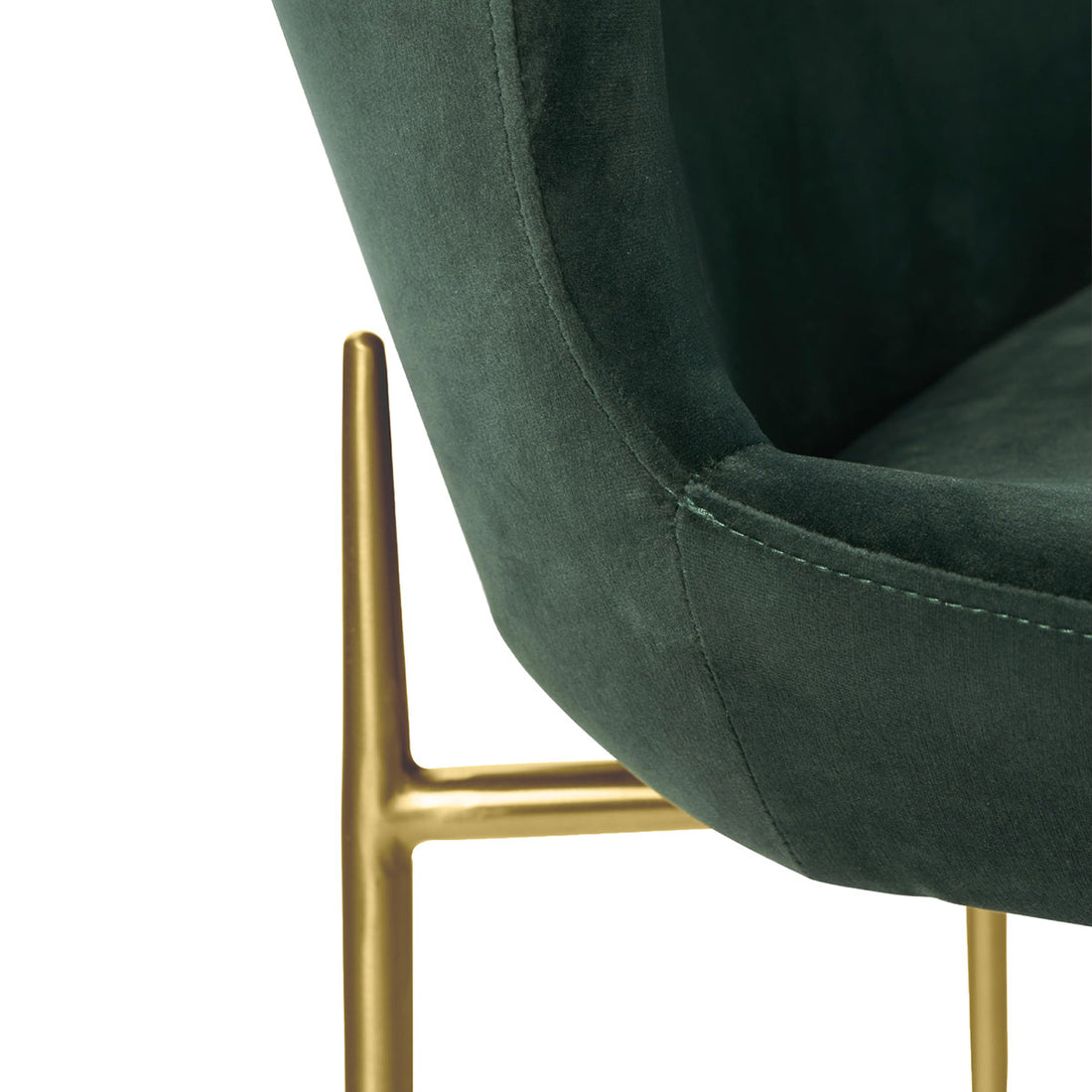 Silla Parana Velvet Verde Vista de Detalle