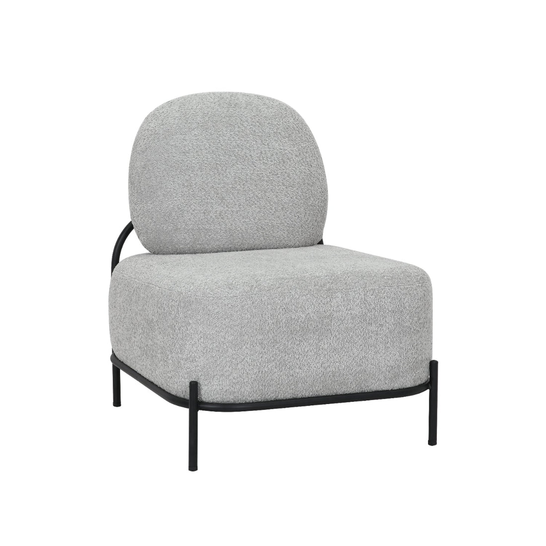 Sillón Individual Chicago Gris Vista en Perspectiva