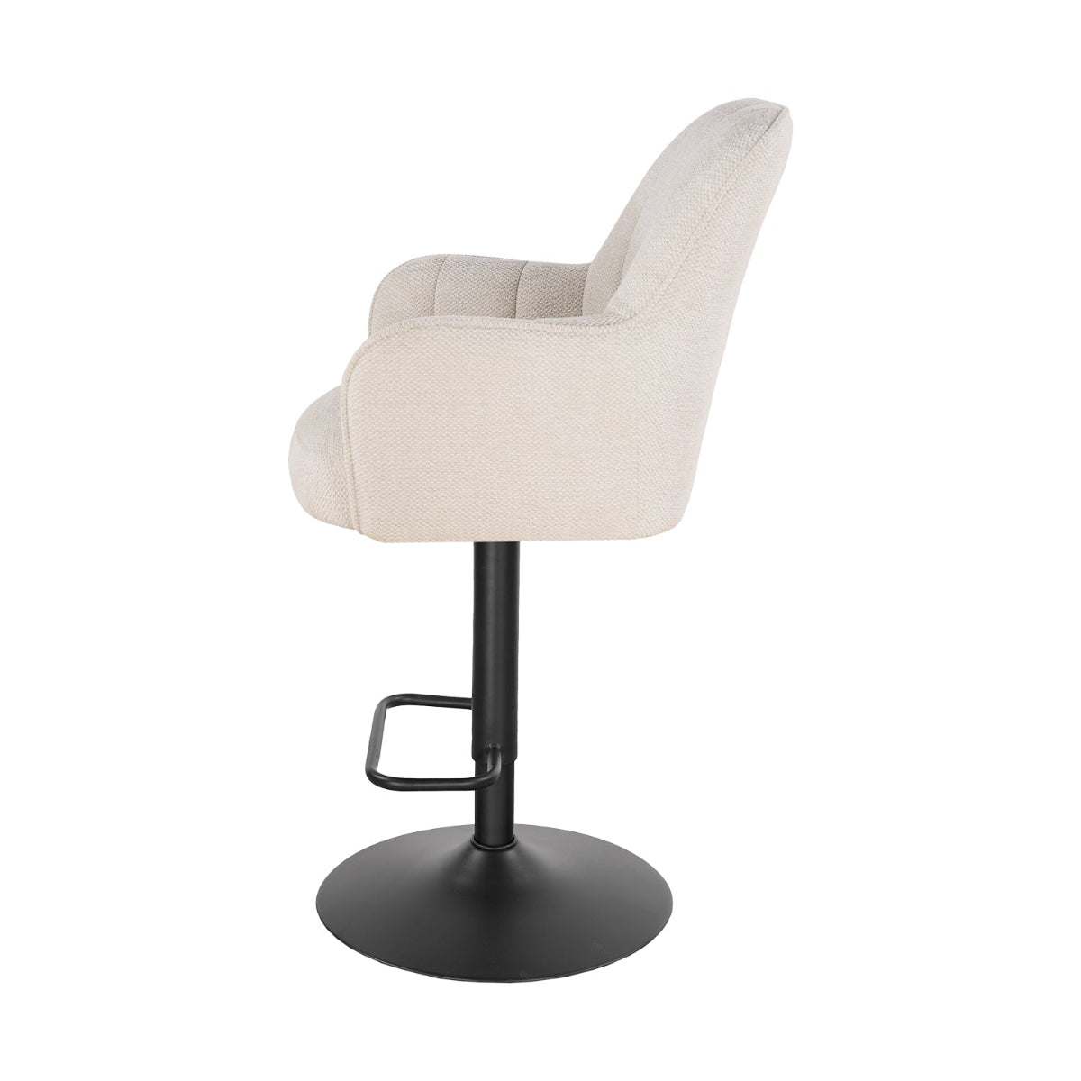 Banco Amsterdam Crema Vista Lateral