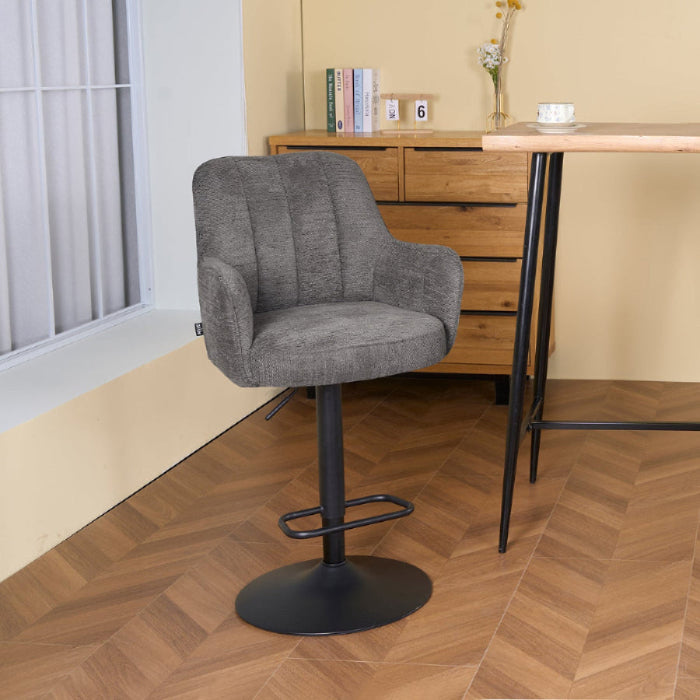 Banco Amsterdam Negro Vista En Perspectiva En Desayunador