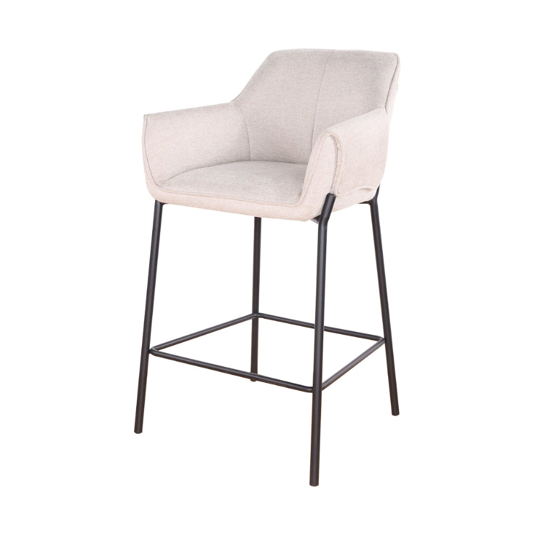 Banco Toronto Pata Negra Beige Vista en Perspectiva 