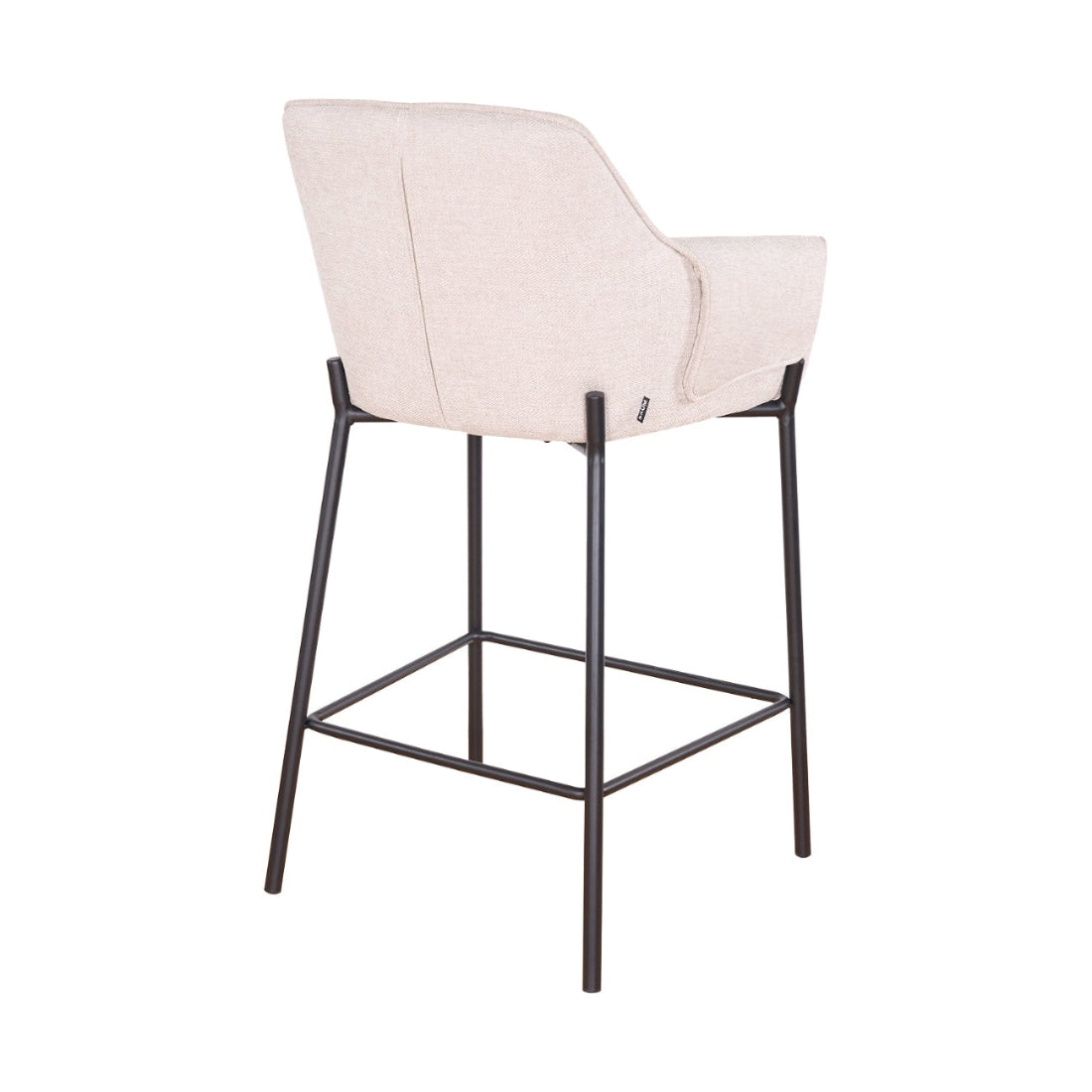 Banco Tooronto Pata Negra Beige Vista En Perspectiva Trasera 