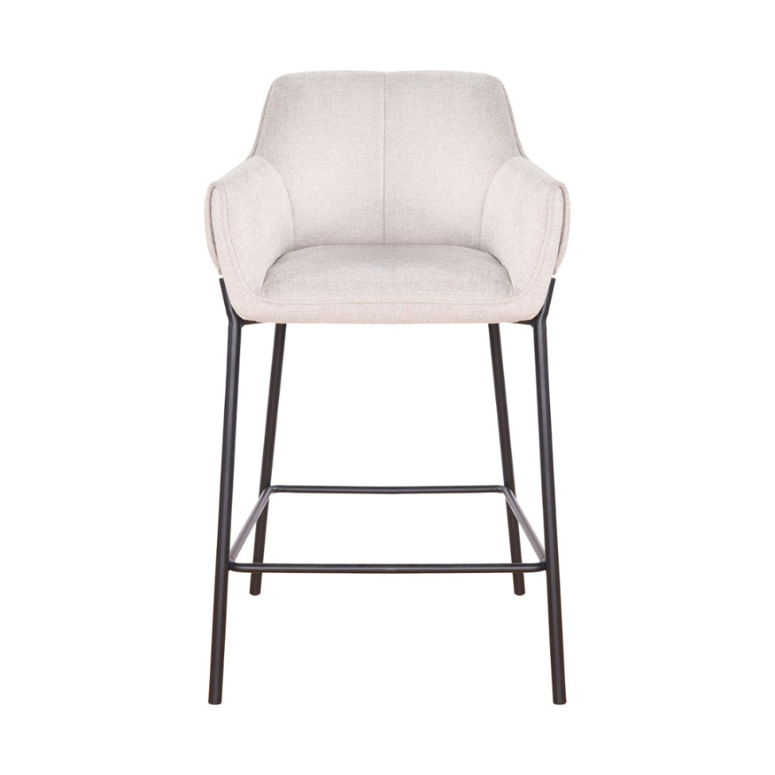 Banco Toronto Pata Negra Beige Vista Frontal