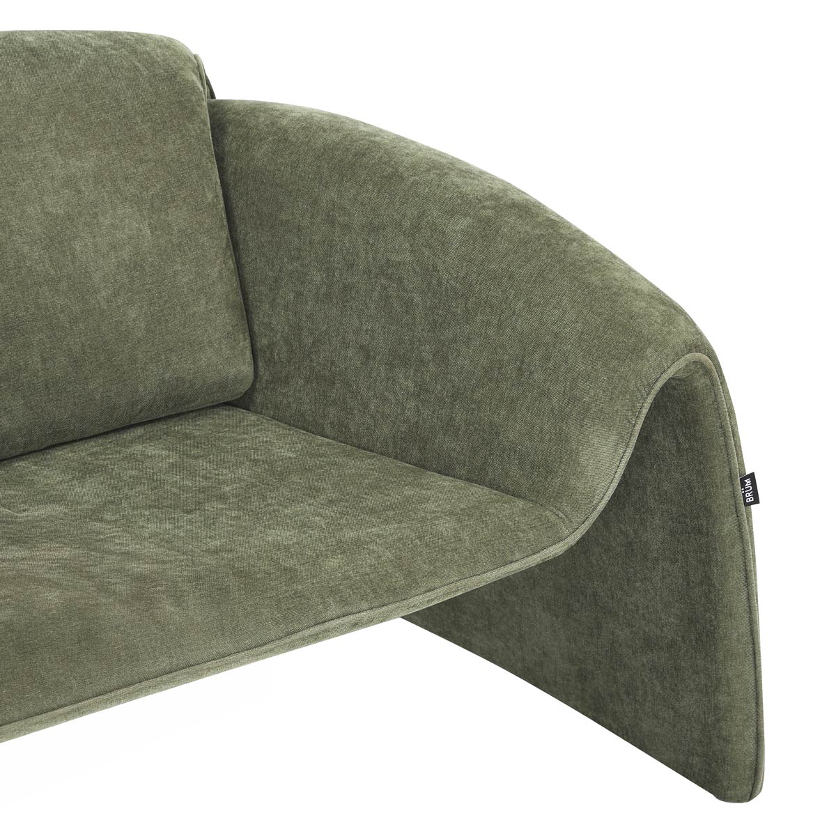 Sofá Melbournee Verde Vista a Detalle Antebrazo