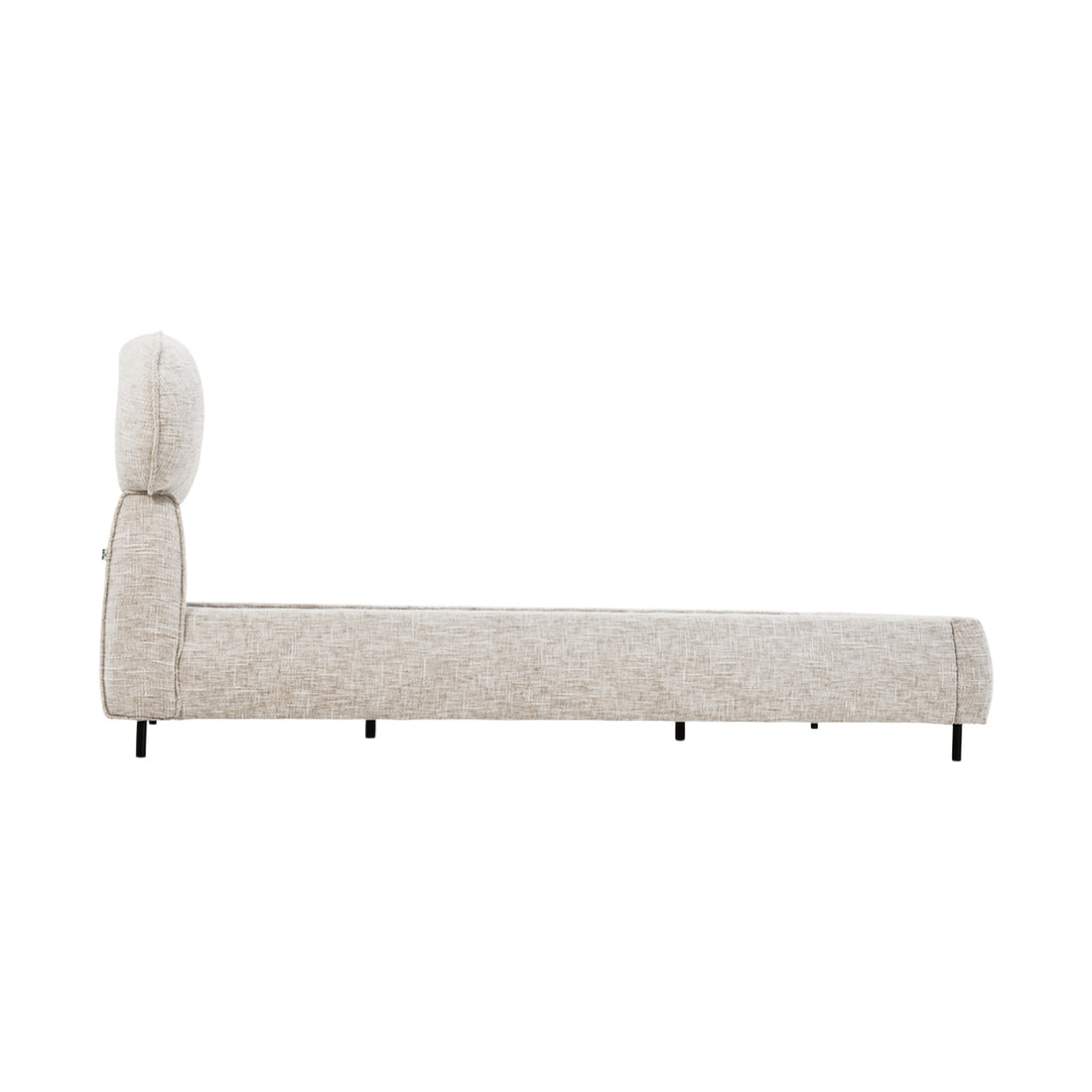 Cama Matrimonial Noruega Vista Lateral Baja en Fondo Blanco