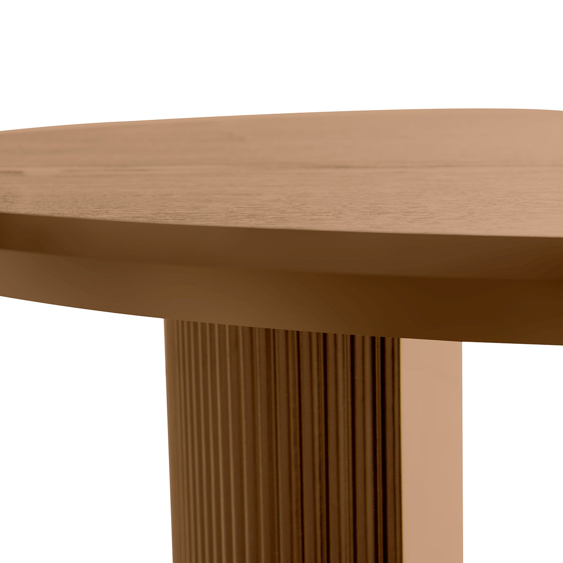 Mesa de Comedor Chipre Nogal Vista en Zoom Lateral