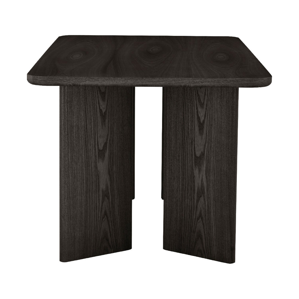 Mesa de Comedor Oslo Negra Vista Lateral