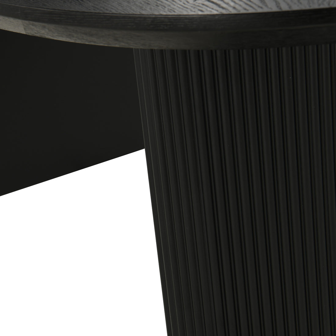 Mesa de Comedor Chipre Negra Vista de Detalle