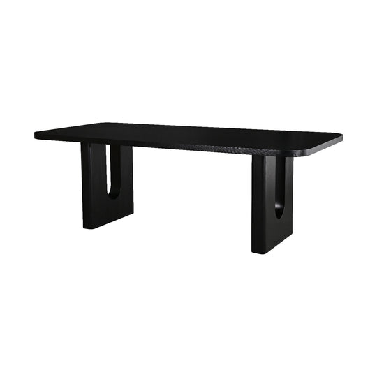 Mesa de comedor Agra Negra Vista en Perspectiva