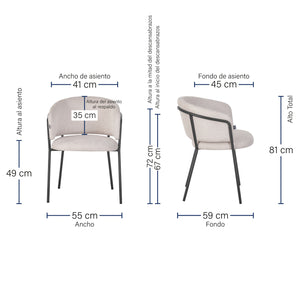 Silla Escocia pata negra