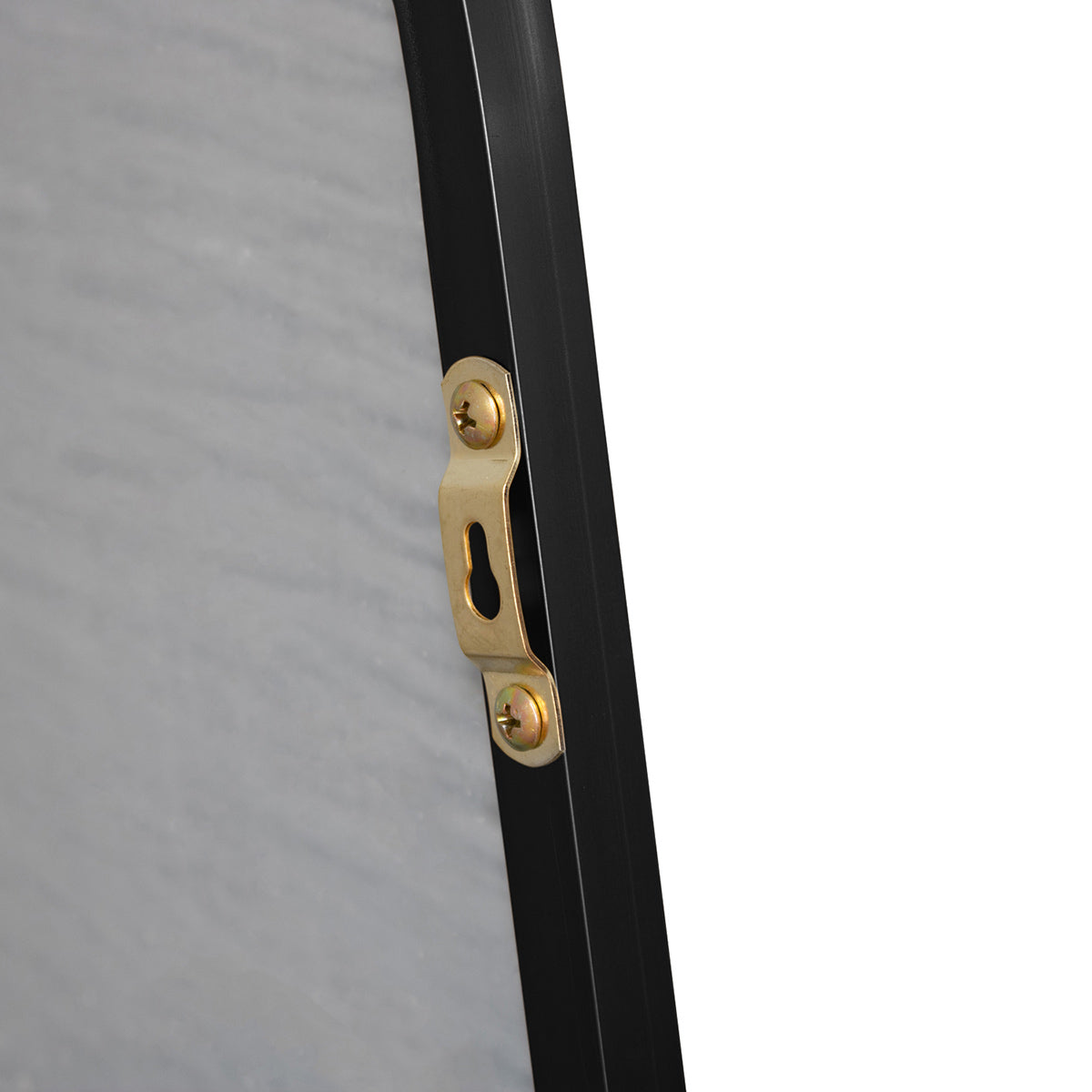 ESPEJO SEUL 165 CM MARCO NEGRO FOTO DETALLE DE TORNILLOS