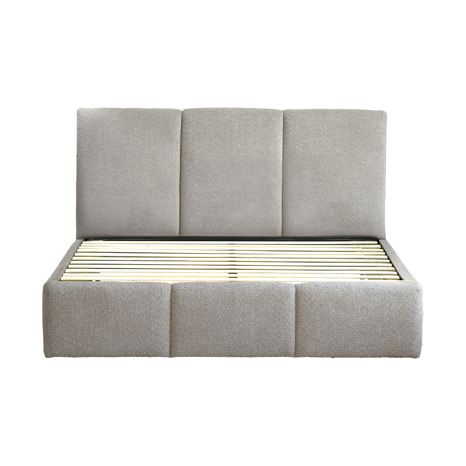 Cama Granada, estructura de base con tablillas de madera