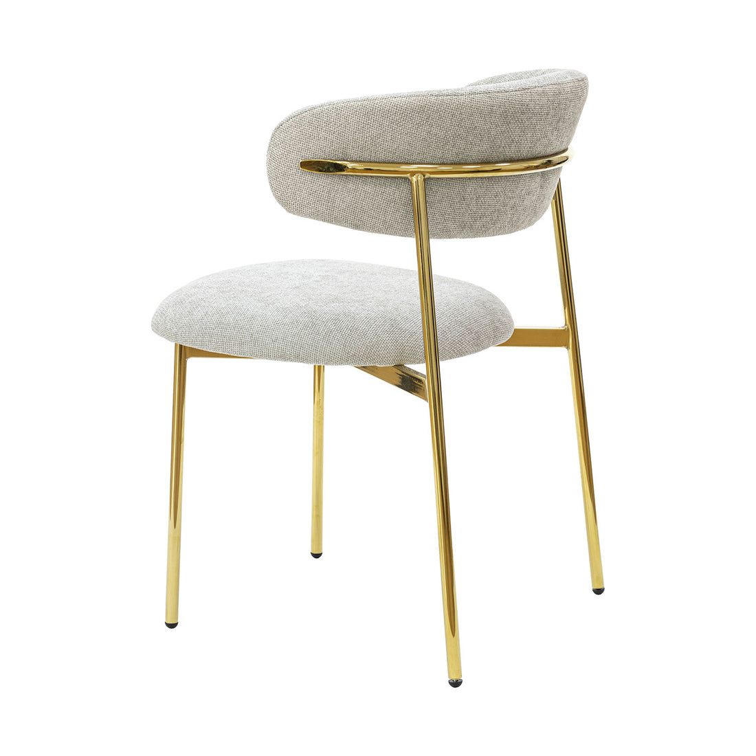 Silla Luxor Gris Vista en Perspectiva Trasera
