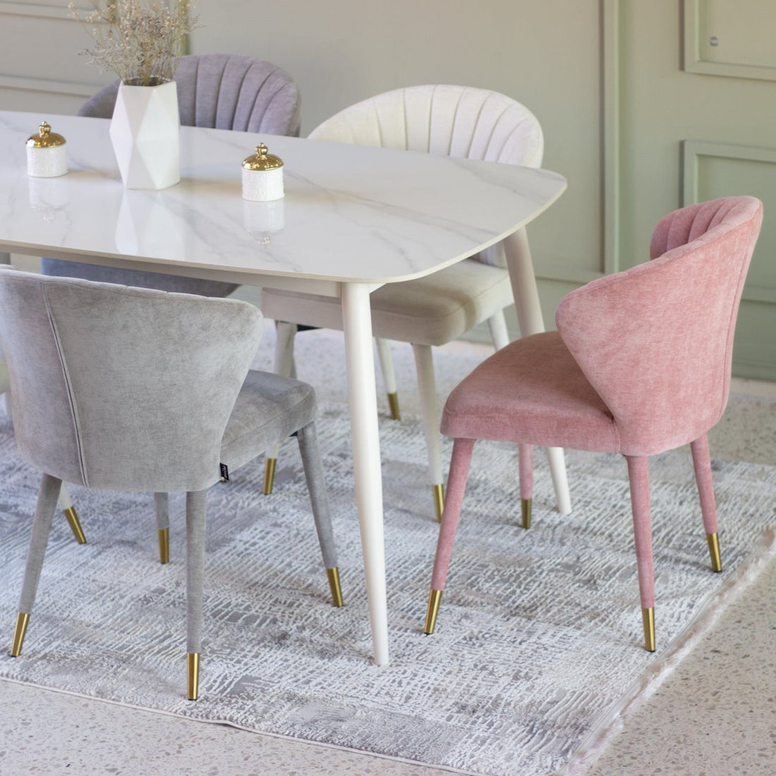 Mesa de comedor Bangkok Blanca 160cm Vista de producto 2