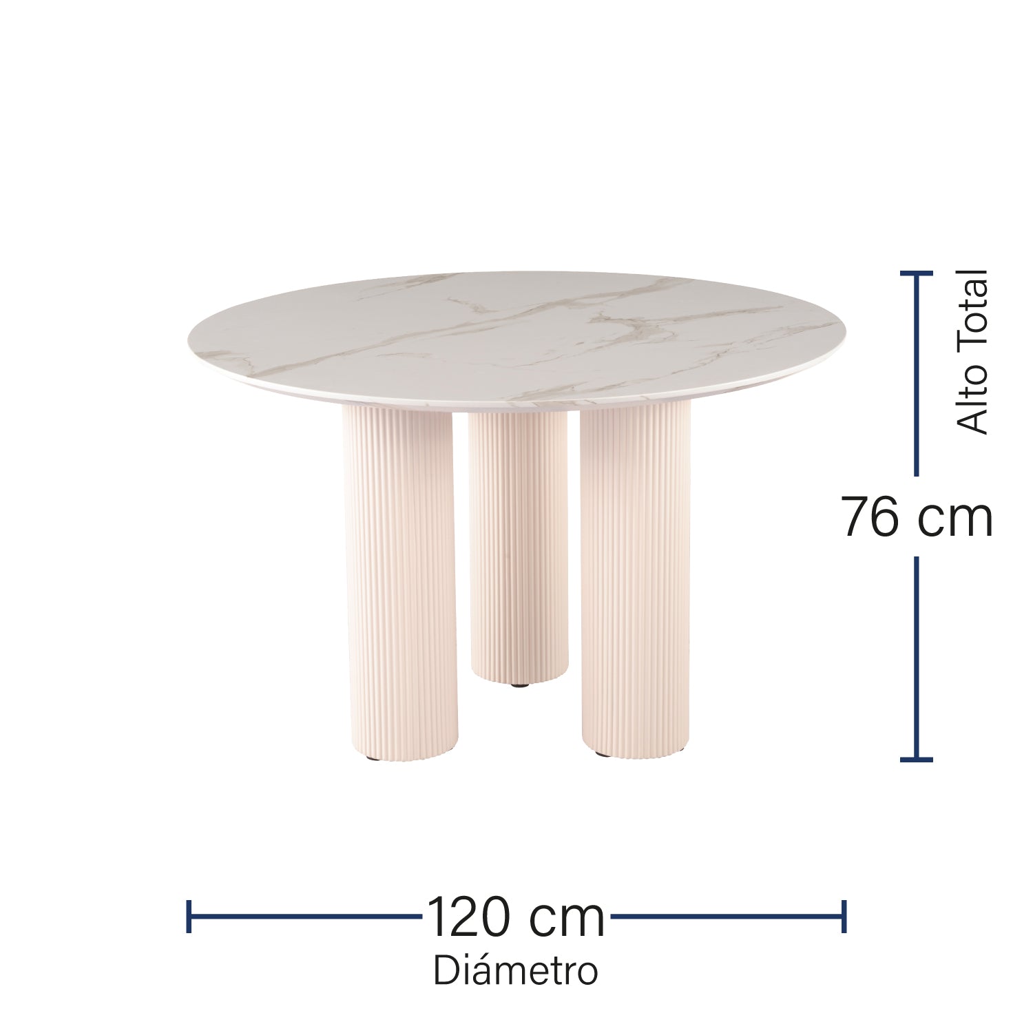 Mesa de Comedor Kos Blanca 120cm