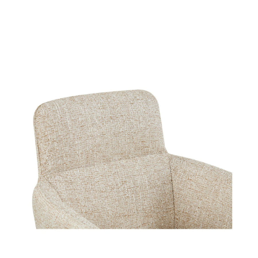 Silla Lugo Beige Fondo Blanco Vista a Detalle Respaldo