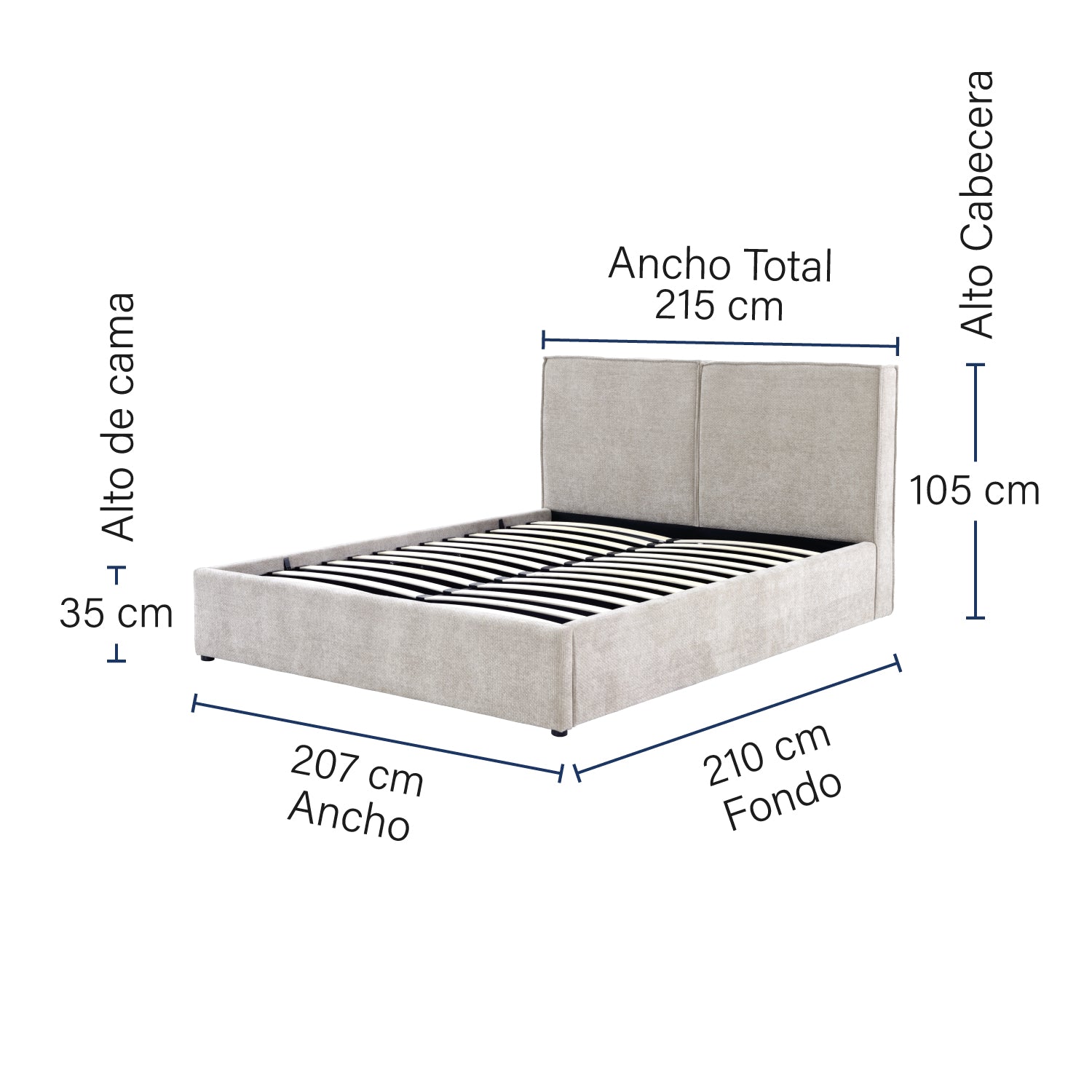 Cama Madrid King Size