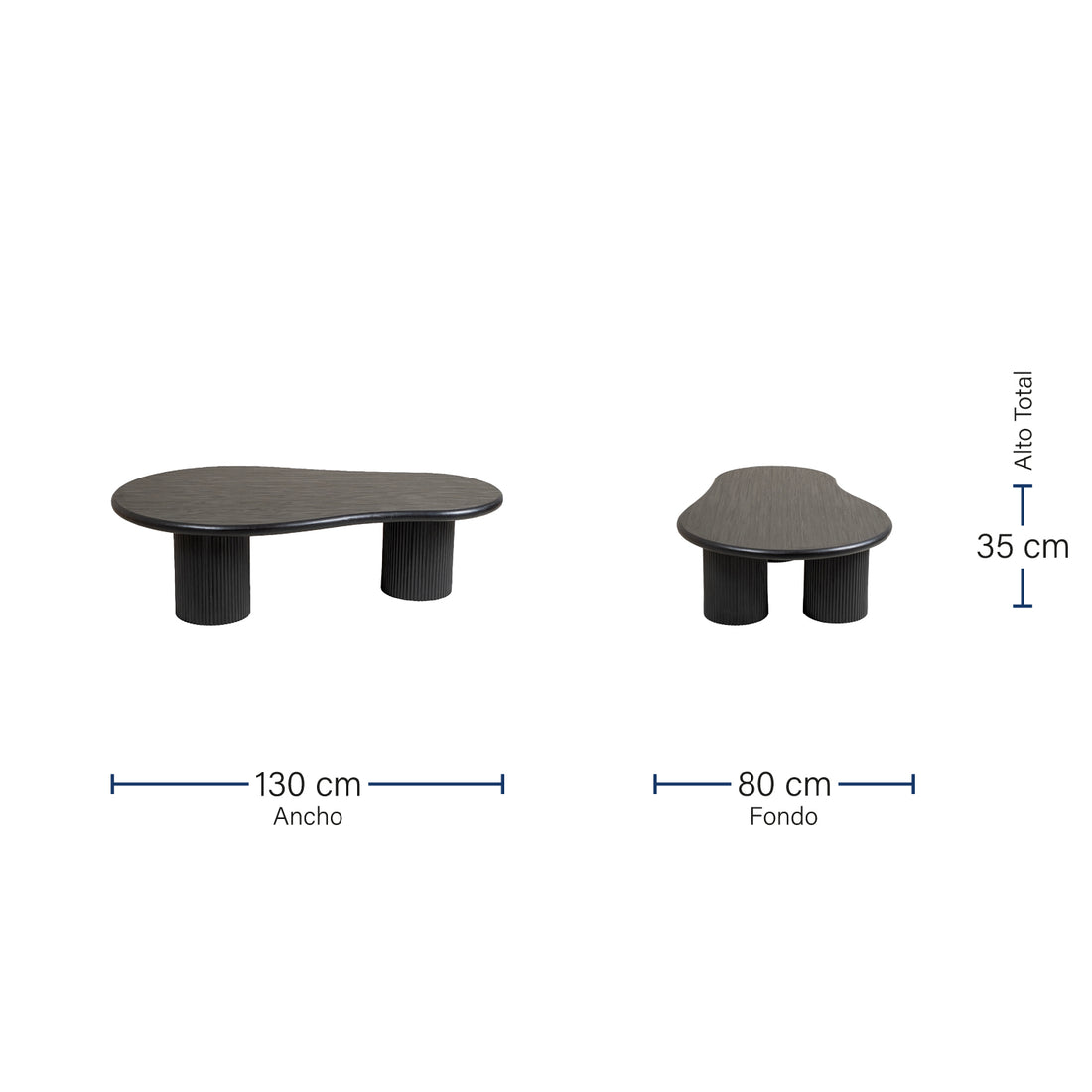 Mesa de centro Lomé Negro