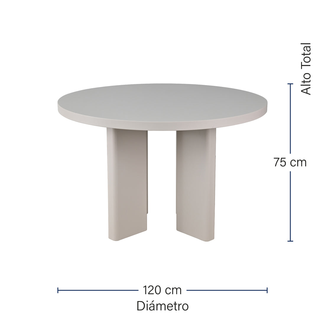 Mesa de Comedor Caba Beige Medidas
