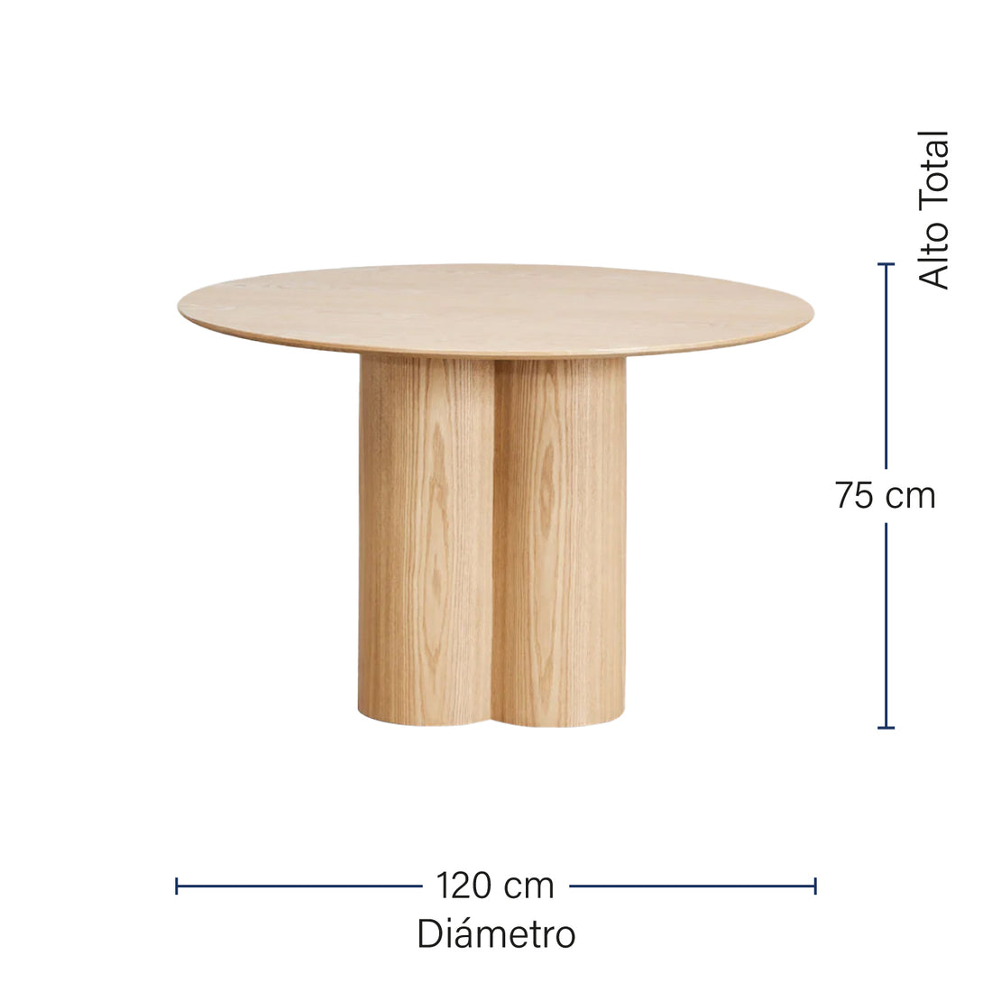 Mesa de Comedor Bosnia Natural Medidas