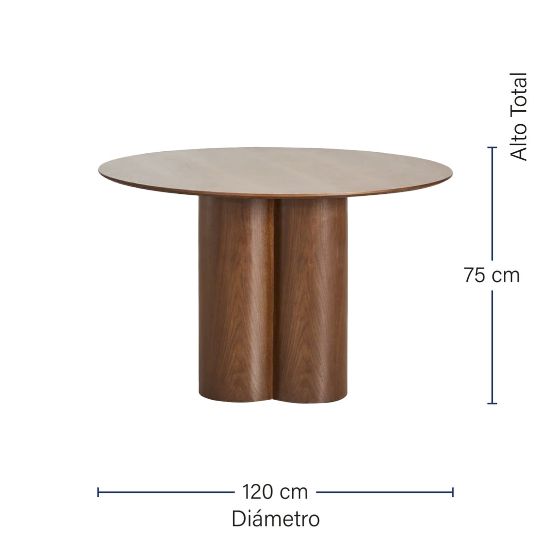 Mesa de Comedor Bosnia Nogal Medidas