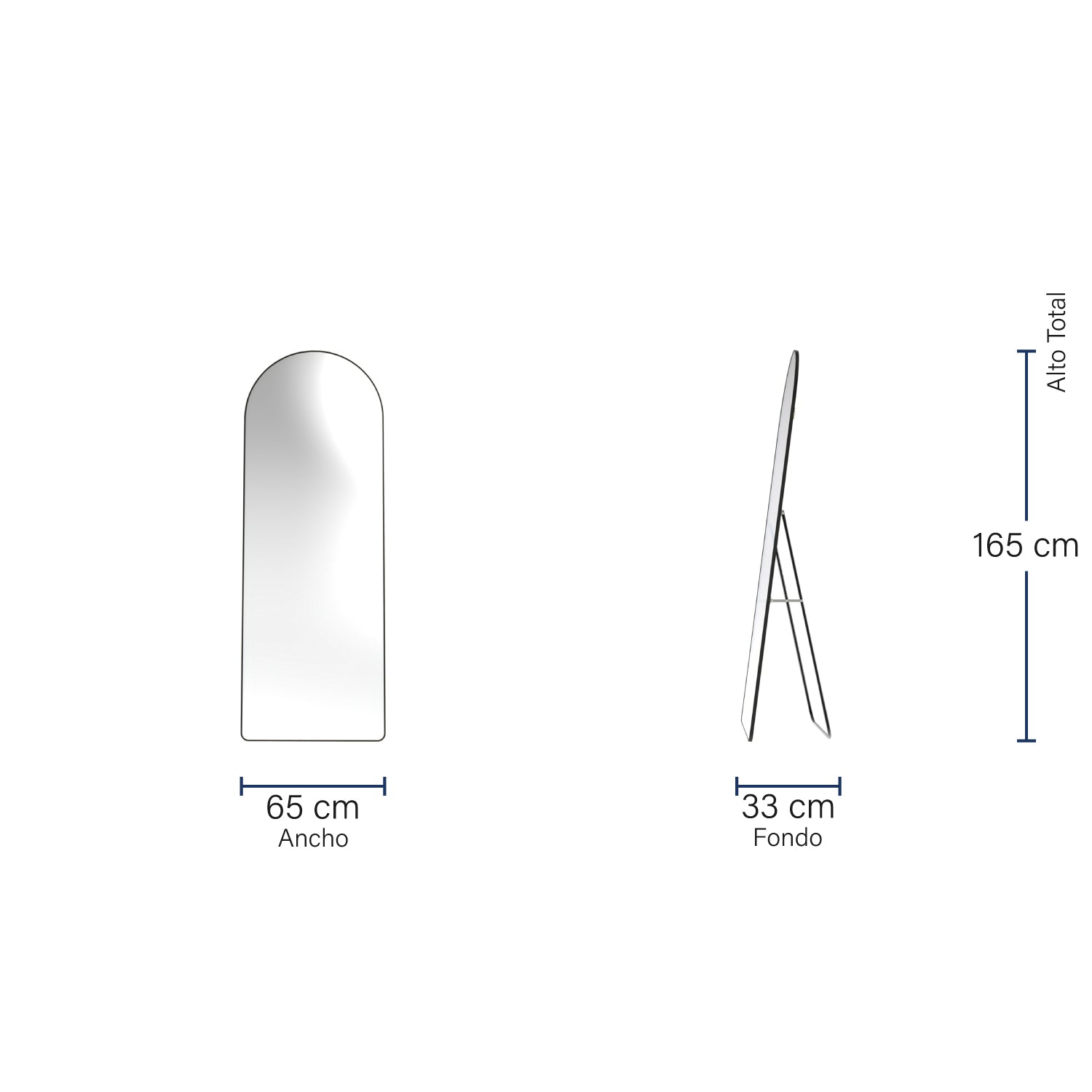 Espejo Seúl 165cm Black