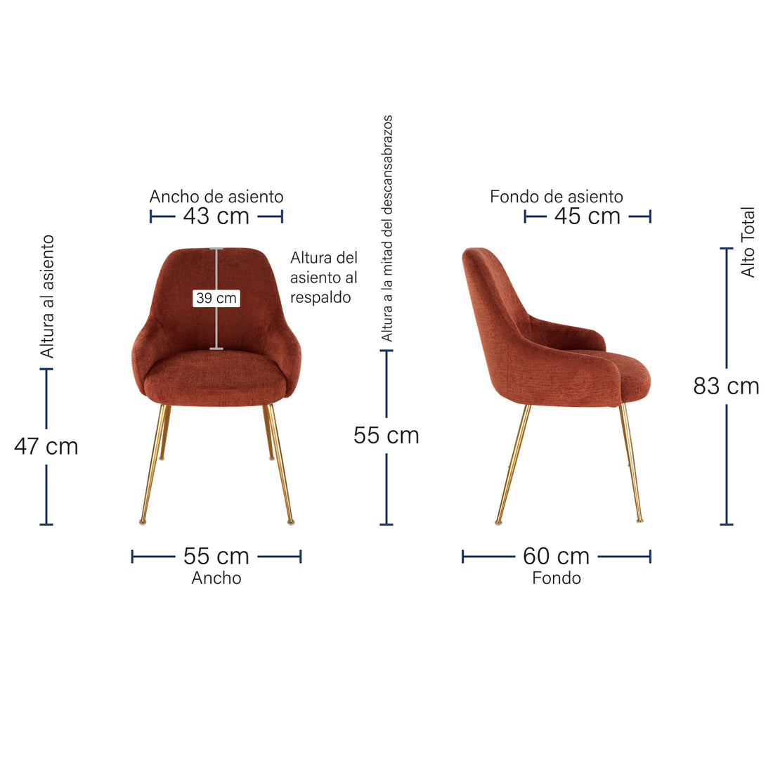 Silla Seúl Medidas