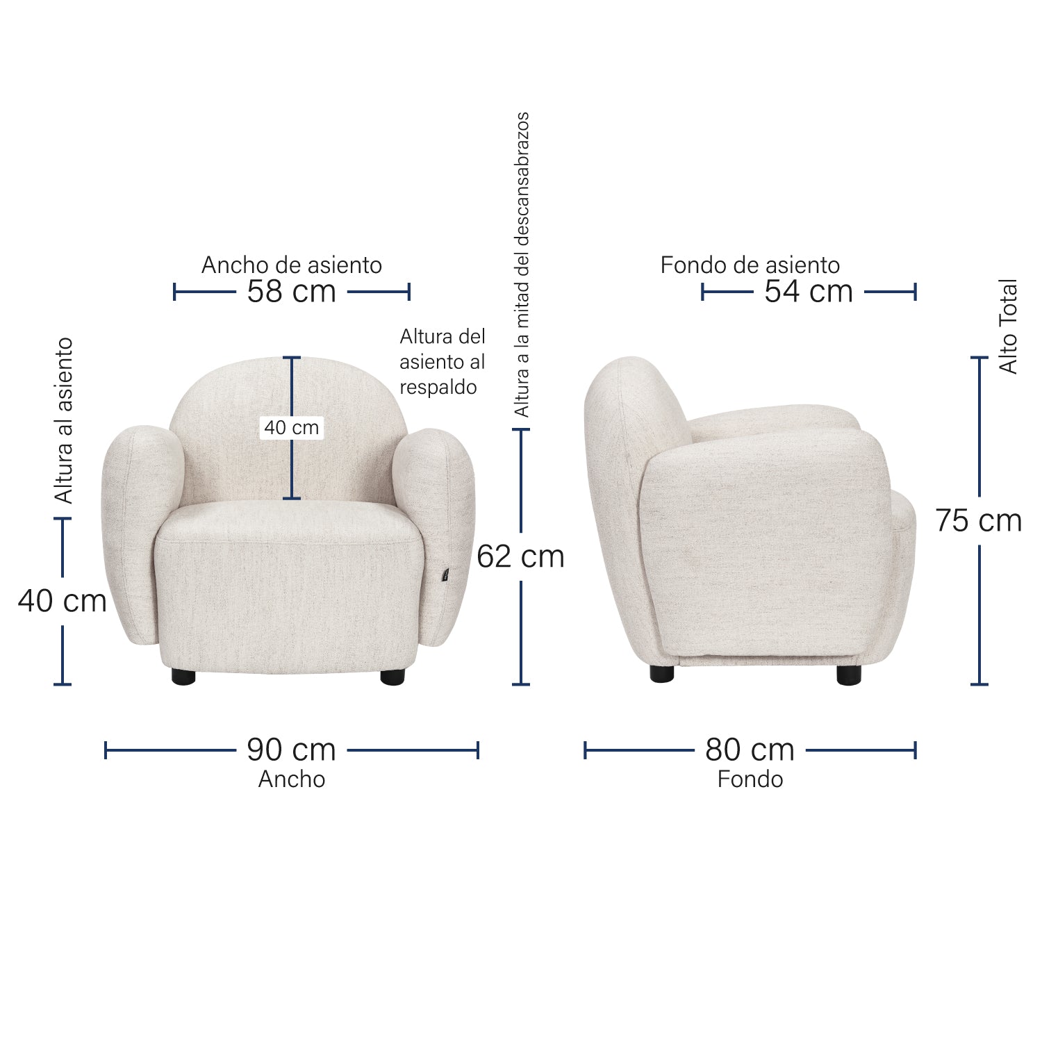 Sillón Individual Sidney