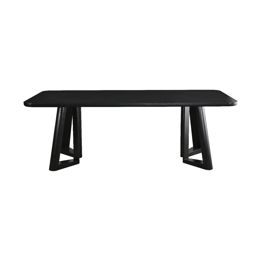 Mesa de comedor Jaipur Negra fondo blanco vista frontal