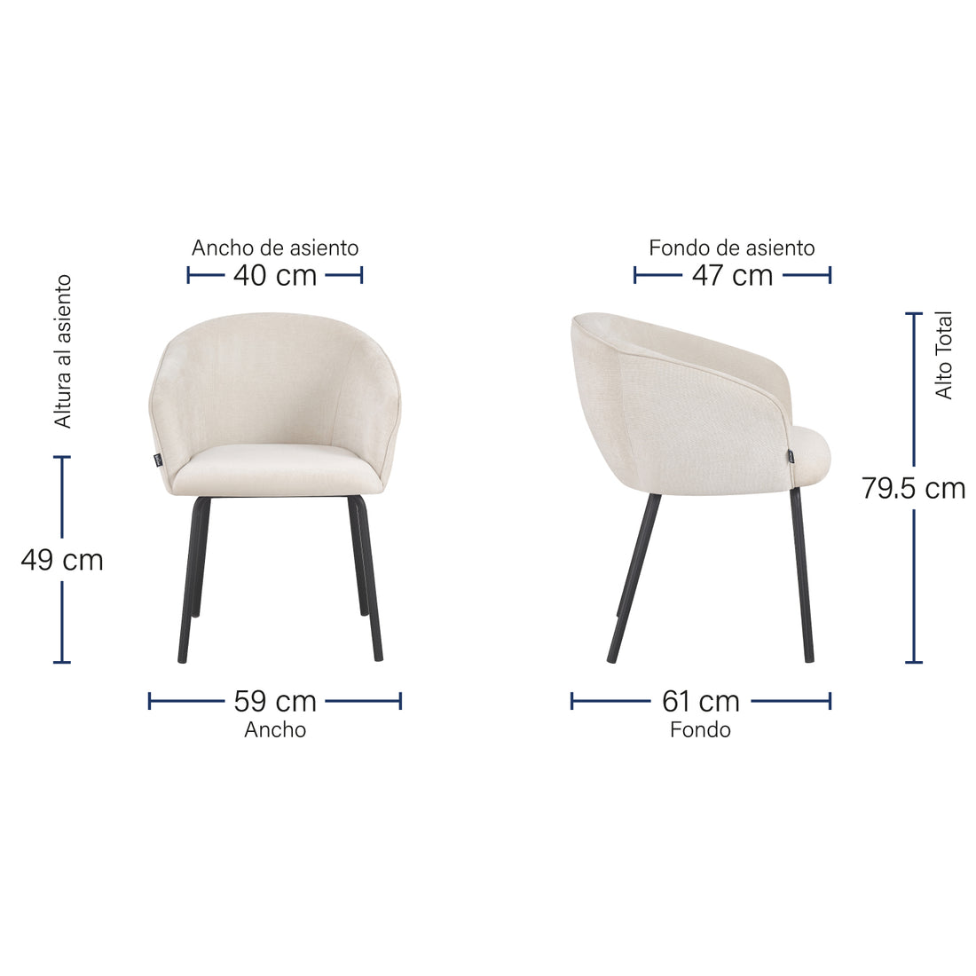 Silla Miami beige, foto 3