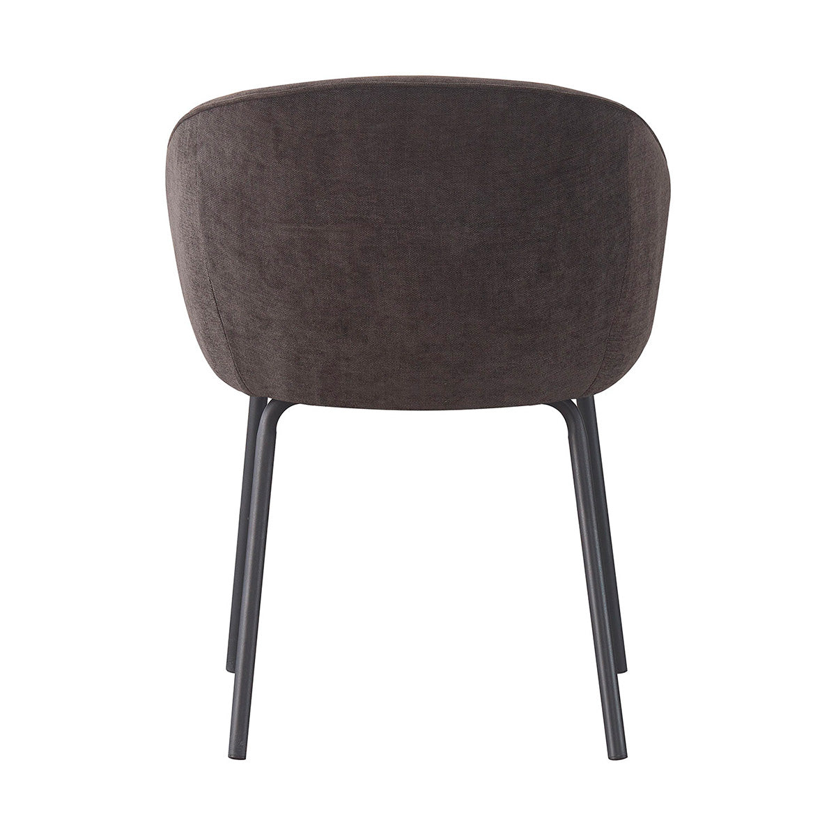 Silla Miami negro fondo blanco vista posterior