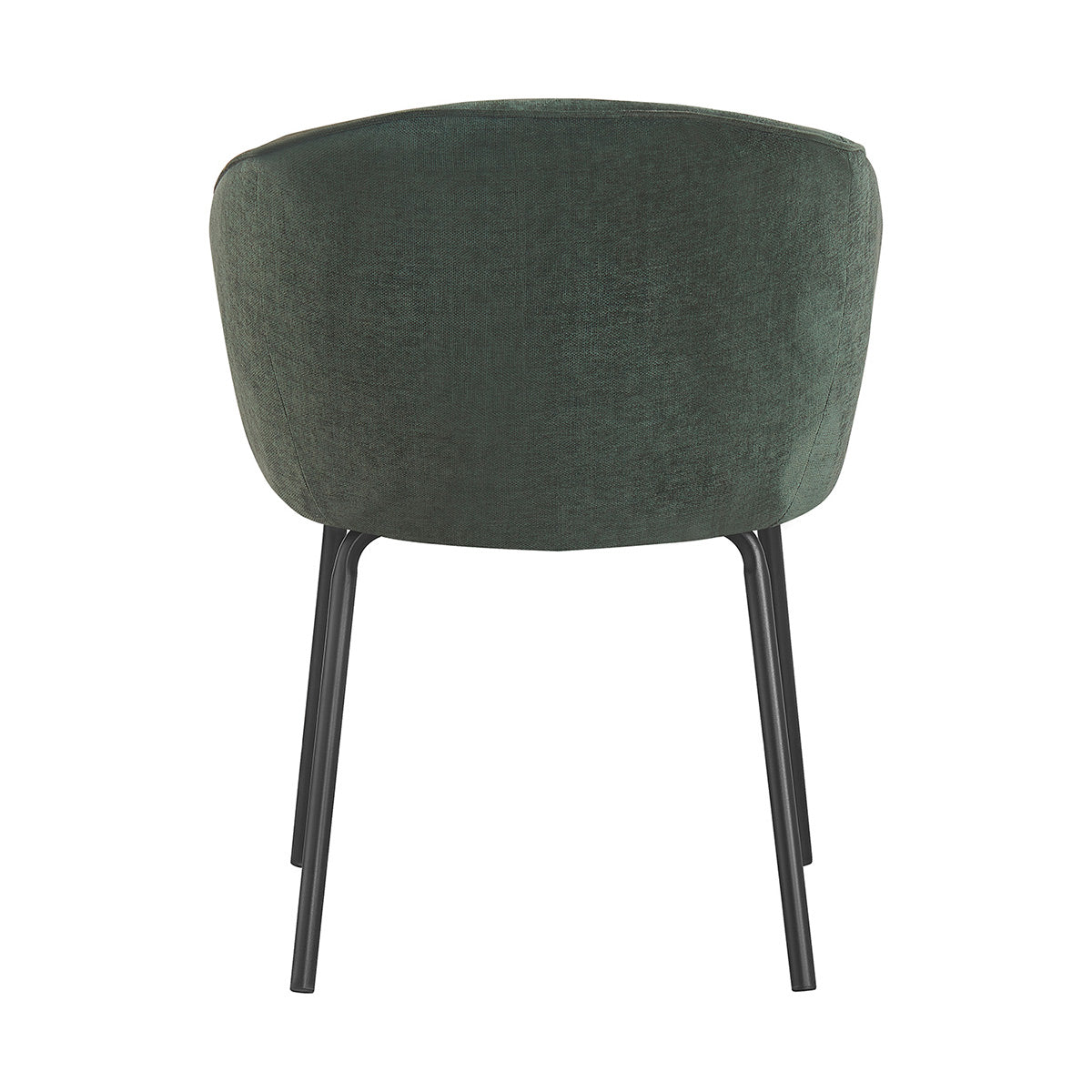 Silla Miami verde fondo blanco vista en perspectiva trasera