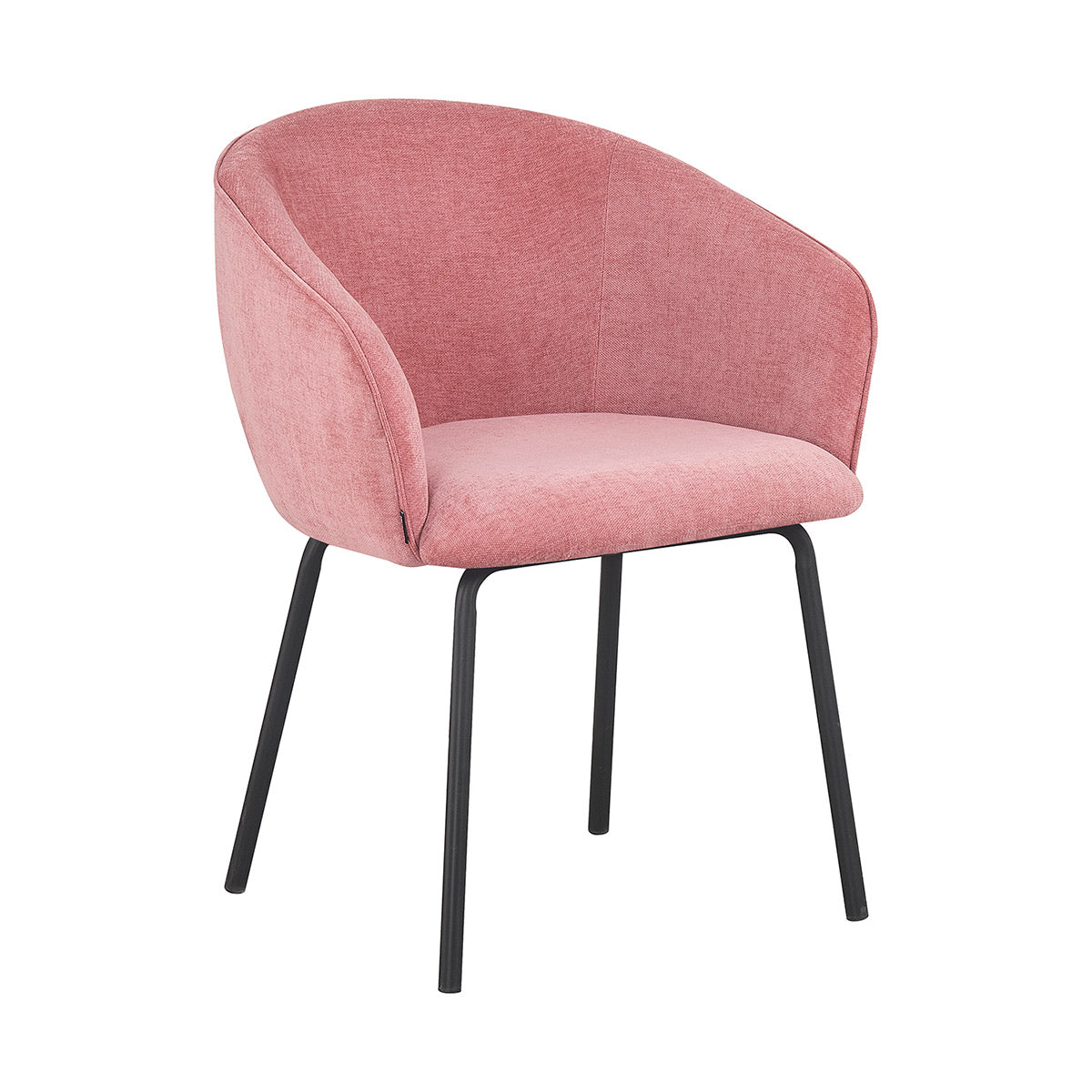 Silla Miami rosa fondo blanco vista en perspectiva frontal