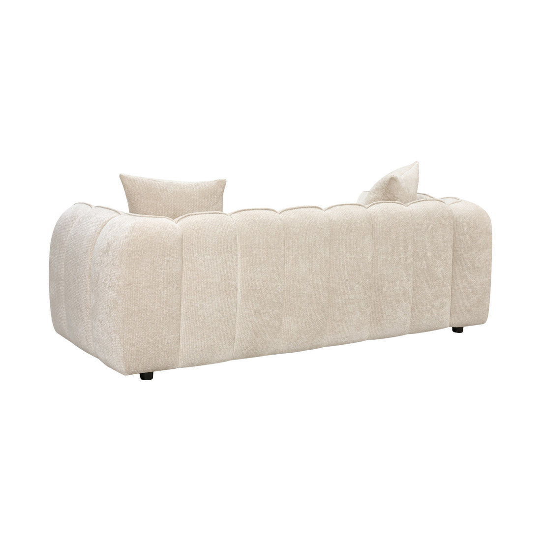 Sofá Milán 3 Plazas Beige Vista Trasera