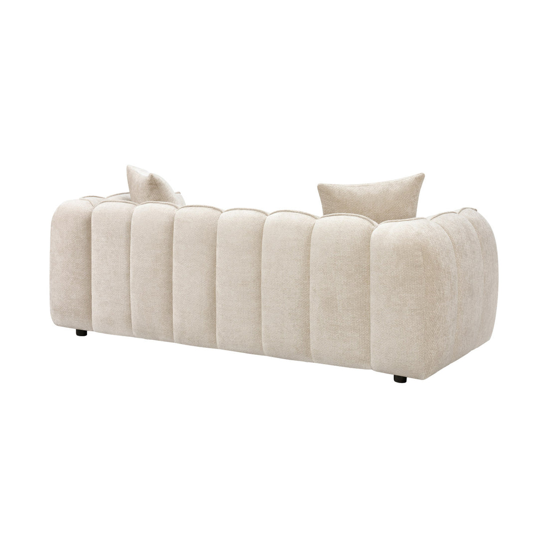 Sofá Milán 3 Plazas Beige Vista Trasera