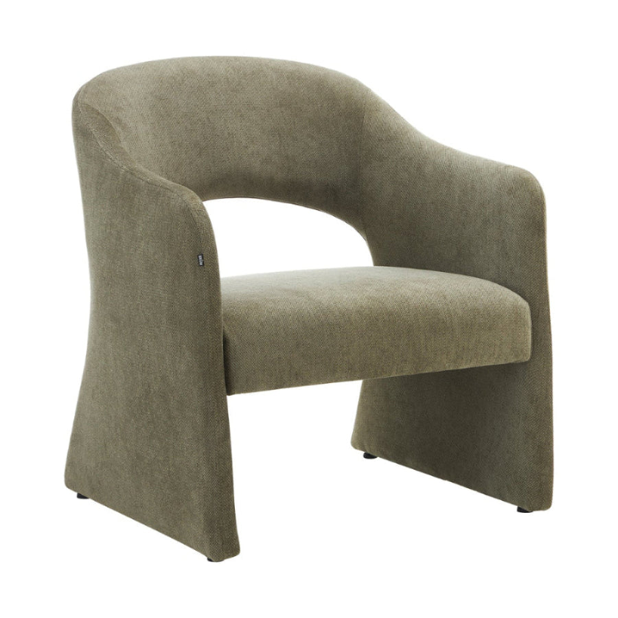 Sillon Individual Qur Verde Con Fondo Blanco Vista a Perspectiva