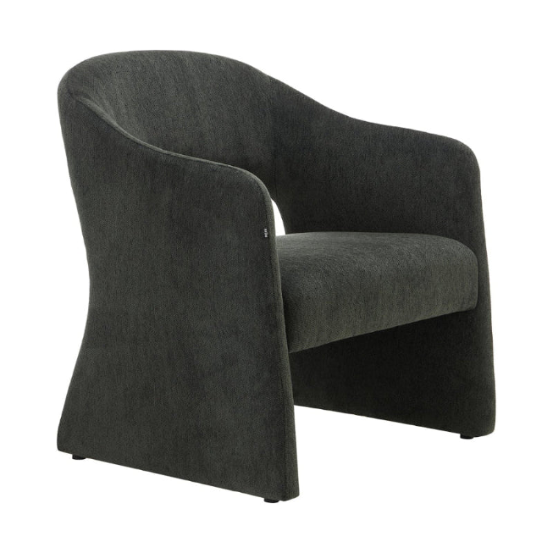 Sillon Individual Qur Grafito Con Fondo Blanco Vista En Perspectiva