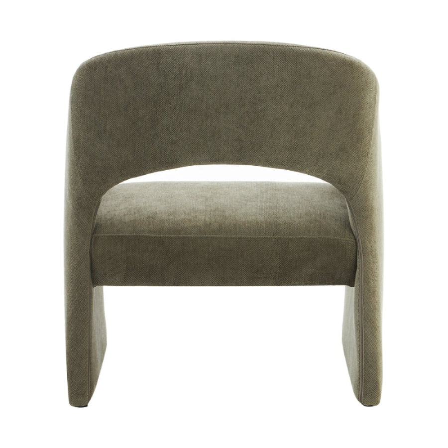 Sillon Individual Qur Verde Con Fondo Blanco Vista Trasera