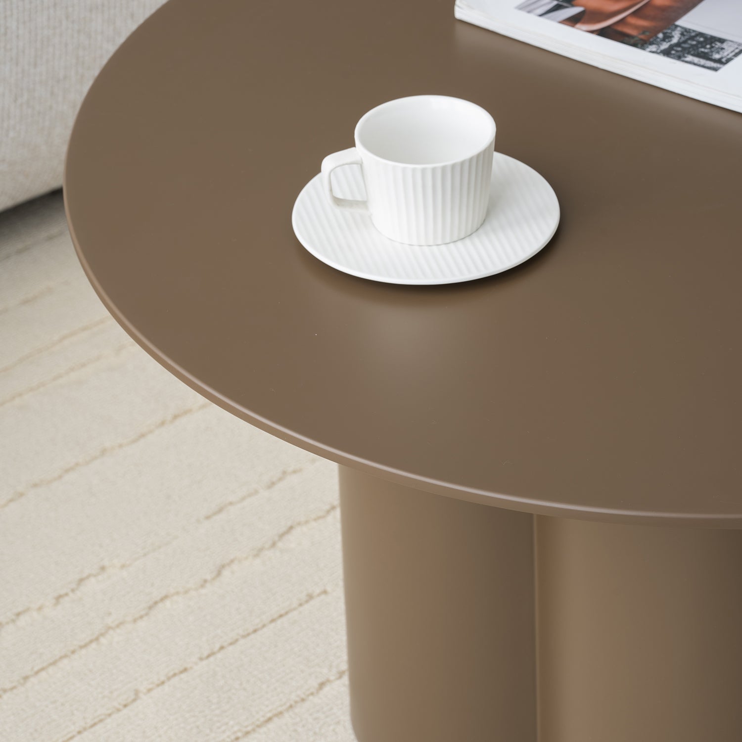 Mesa de Centro Lisboa Mocha Vista Superior con Taza