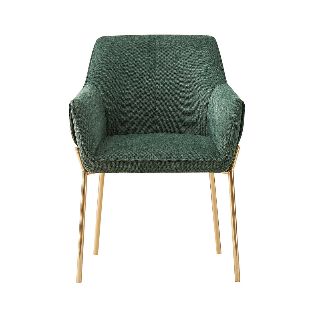 Silla Toronto Verde Fondo Blanco Vista Frontal