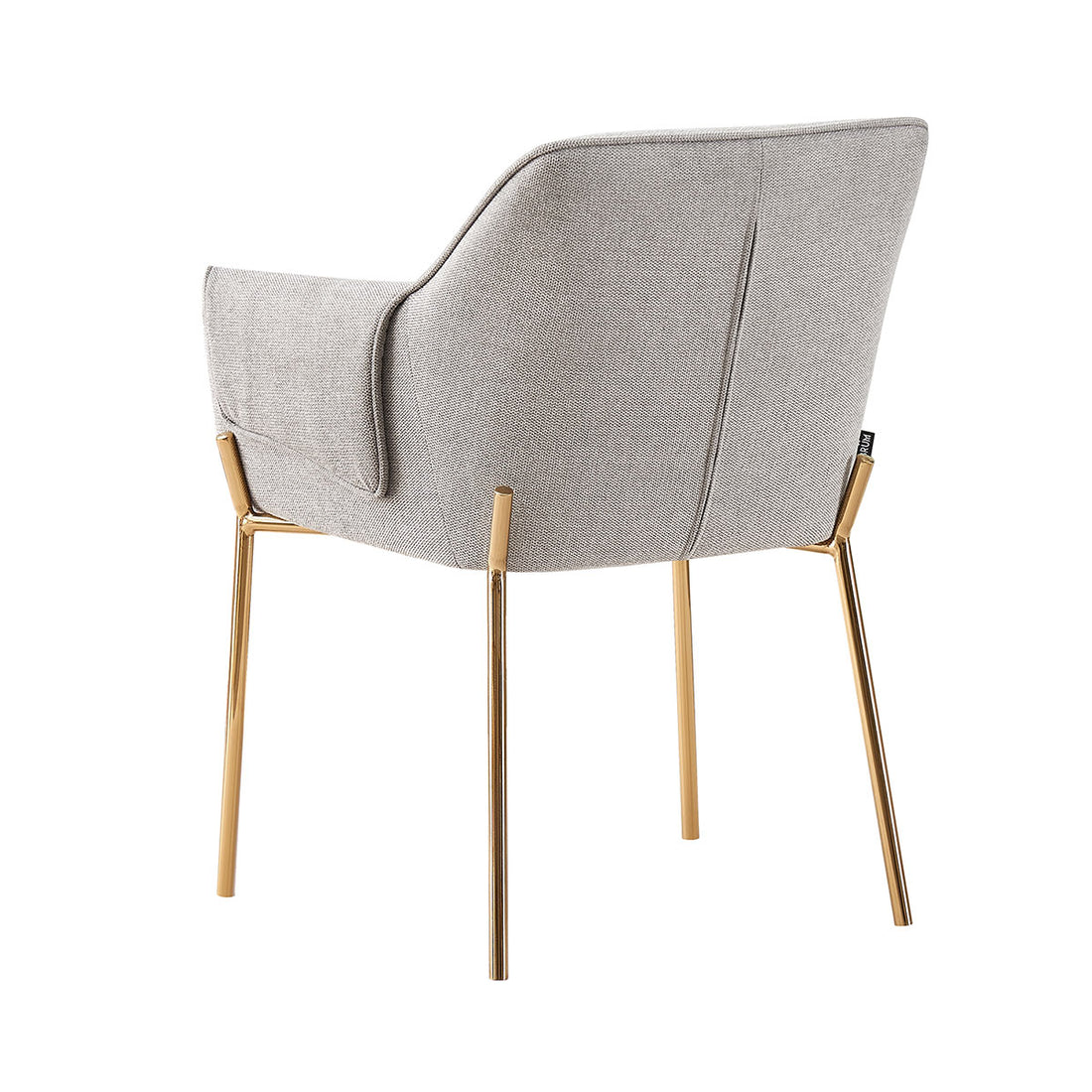 Silla Toronto Gris Fondo Blanco Vista en Perspectiva Trasera